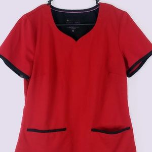 Purple Label Modern Fit Red Medium Women Scrub